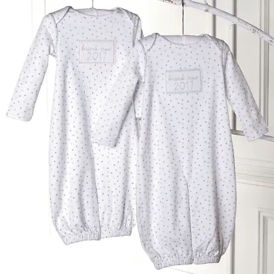 Mud Pie E7 Newborn Baby Girl Or Boy  Brand New 2017  Convertible Gown 1032357 • $10.50