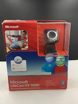 Microsoft LifeCam VX-5000 Web Cam PERFECT For Zoom Meetings PC+USB Nib • $21.25