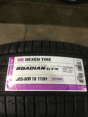 $695.92 • Buy 4 New 265 60 18 Nexen Roadian GTX Tires