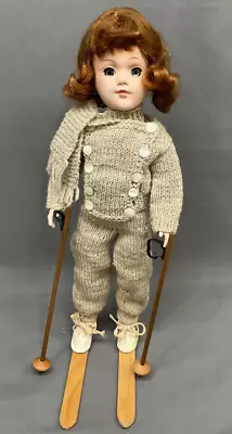 Lovely 14  MARY HOYER As SKIER - Vtg 1950s Hard Plastic Doll MH99 • $99.99