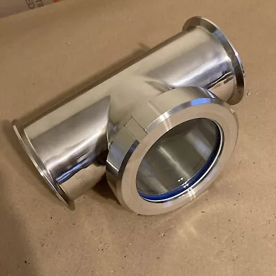 4x4x4 Stainless & Glass Sight Tee Sanitary Brewing Still • $70
