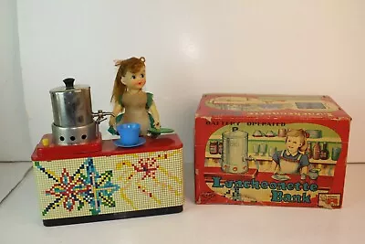 Rare Battery Operated Tin Litho Luncheonette Bank With Box Rosko Made In Japan 2 • $199.98