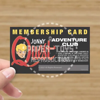 $3.99 • Buy Jonny Quest Adventure Club Membership Card