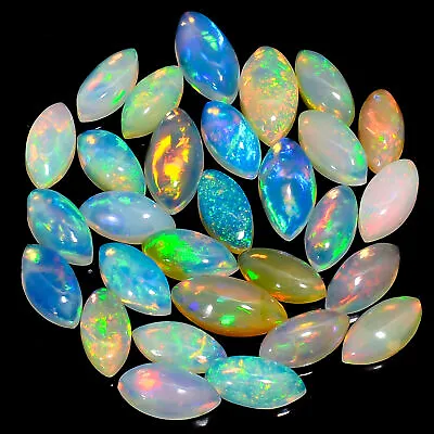 Natural Fire Ethiopian Opal Marquise Cabochon Gemstone 5 Ct. Lot 12X6 Mm AO-16 • $22