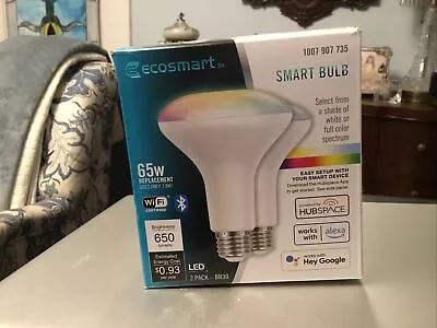 EcoSmart 65 Watt Smart Hubspace BR30 Color Changing CEC LED Light Bulb • $7.50