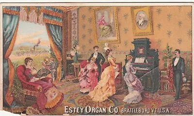 Estey Organ Brattleboro VT Sanders & Stayman Baltimore Washington DC Card C1880s • $5.45