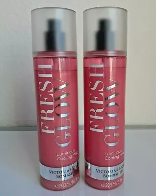 2 X Victoria's Secret BOMBSHELL Fresh Glow Luminous Cooling Mist 6.7 Oz RARE • $26.95