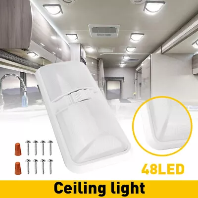 RV Interior 48 LEDs Ceiling Light Camper Trailer 11V-18V 600LM With Switch White • $15.19