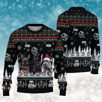 $42.99 • Buy Star Wars Xmas Ugly Christmas Knitted Sweater.