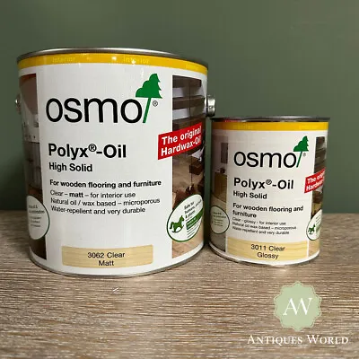Osmo Polyx Oil - All Sizes |  Clear Or Tinted Colours In Any Sheen • £12.99