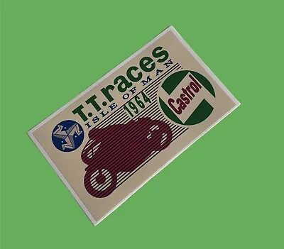 £3.33 • Buy Castrol 1964 Classic Isle Of Man TT Races  Vinyl Sticker IOM Oil Pourer Jug VW