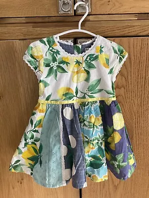 Next Girls Lemon Print Dress 9-12 Months  • £3.95