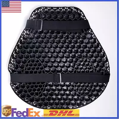 TPE Black 3D Honeycomb Motorcycle Seat Cushion Shock Relief Comfort • $21.99