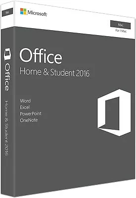 Microsoft Office Home And Student 2016 Mac Retail Box Sealed UK GENUINE Software • £69.99