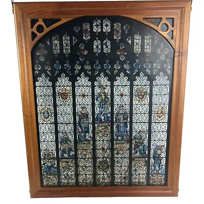 Seven Ages Of Man Stained Glass Replica Tableau Panel 19  X 16  Folger Library • $899.99