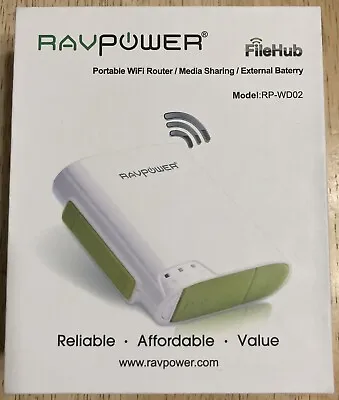 RAVPOWER RP-WD02 Portable WIFI Router And Media Sharing • $49.99