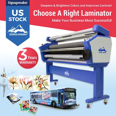 US Stock QOMOLANGMA 55in Full-auto Wide Format Cold Laminator With Heat Assisted • $2498.50