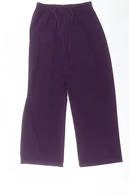 Saloos Womens Purple Polyester Trousers Size M L27 In Regular • £7.75
