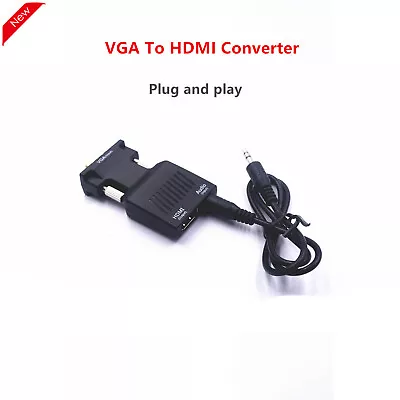 NK-X1 Mini VGA To HDMI Converter Adapter Full HD 1080P VGA Audio HDMI • $7.93