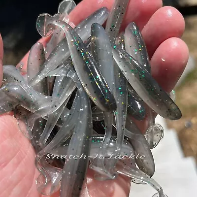 $6.99 • Buy 20 Soft Plastic Fishing Lures 70mm Paddle TAIL FLATHEAD Bream Bass Cod Lure