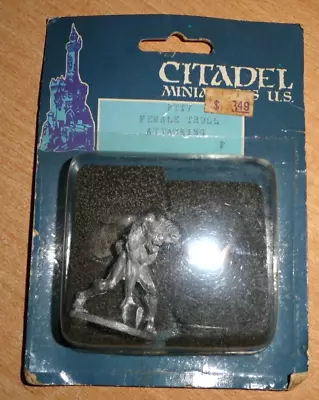 Ftt7 Citadel Pre Slotta Metal Rare  Female Troll Attacking W Cleaver Warhammer • $18.99