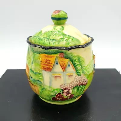 Vintage Foreign Jam Pot Marutomoware Mustard Pot Made In Japan Pottery Jar & Lid • £9.99