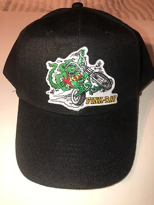 Rat Fink Riding A Schwinn Fink Ray Bicycle Collectible Black Hat Mint Unworn • $24