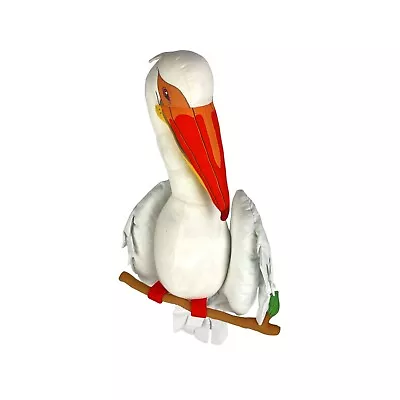 Angelitos El Salvador White Pelican Hanging Stuffed Plush Handmade VTG 1985 • $24.94