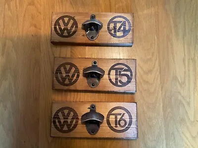 Vw Volkswagen Wall Mounted Bottle Opener Camper Van Rustic Reclaimed T4 T5 T6. • £9