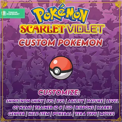 ✨ Custom Shiny Pokemon ✨ - Pokemon Scarlet & Violet - 6 IVS - Bundles • $8.99