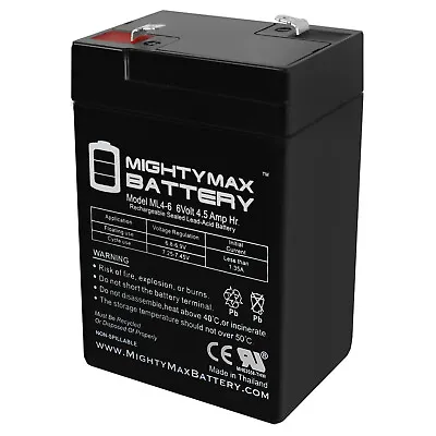 Mighty Max ML4-6 - 6V 4.5AH 3FM4 Replacement Battery With F1 Terminal • $13.99
