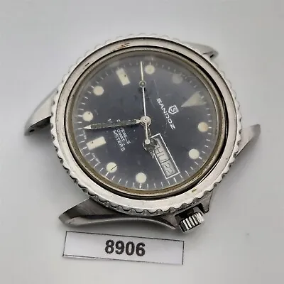 Project To Fix Sandoz Submarine Ss Mens Auto Day Date Dive Watch Eu Ship 8906 • $148