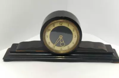 Vintage Desktop Fireplace Wooden Mechanical Clock VESNA Soviet USSR • $39