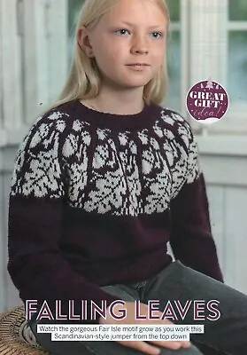 ~Pull-Out Knitting Pattern For Child's Fair Isle Yoke Jumper ~ 7 ~ 12 Years Old • £1.85