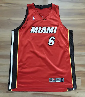 $99.99 • Buy Eddie Jones Miami Heat Authentic Dri-fit Nba Jersey Nike Red Sewn 52 2xl Lebron