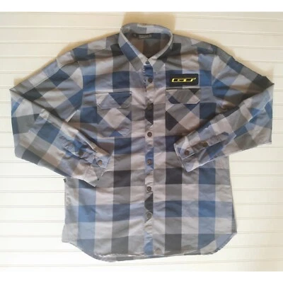 $44 • Buy Sombrio Men's XL Vagabond Riding Shirt Plaid Metal Snap Button Long Sleeve