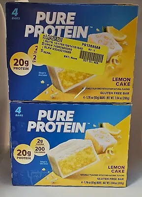 Pure Protein Bars Lemon Cake 20g Protein Gluten Free 1.76 Oz 8 Ct • $17.99