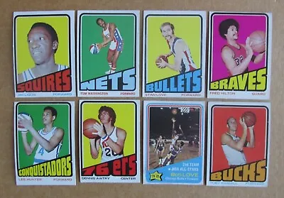 1972-73 Topps Basketball Card Singles Complete Your Set U-pick Updated 4/2 • $45.99