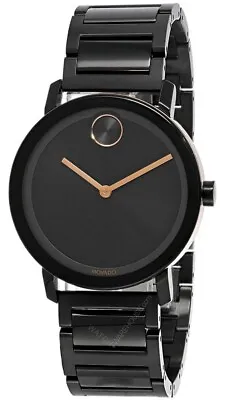 Movado Bold Evolution  Swiss Men's Black Gold Dial Stainless Watch • $350