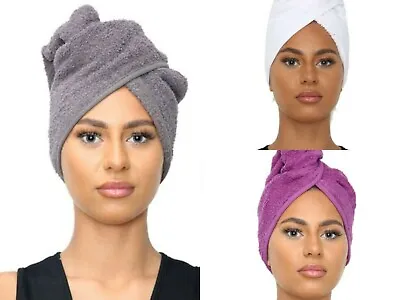 Terry Towel Cotton Soft Hair Towel Wrap Hair Twist Turban • £6.99