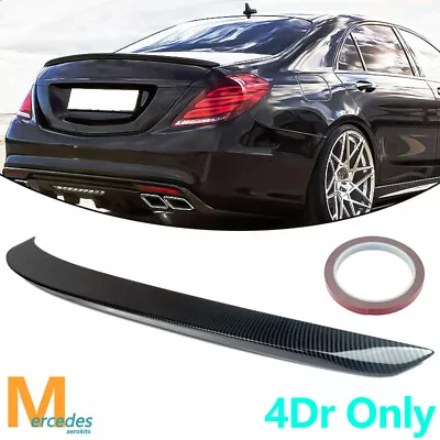 For 2014-2020 Mercedes Benz W222 S Class B Style Carbon Look Trunk Spoiler Wing • $84.59