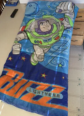 Vintage Toy Story Buzz Lightyear Kids Sleeping Bag Made In USA 90’s Disney Pixar • $24.95