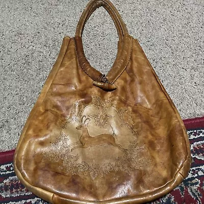 £26.19 • Buy Handmade Bag Purse Vintage Brown Genuine Leather Shoulder Tote Handbag Satchel