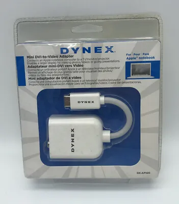 $8.99 • Buy Dynex Mini DVI To VGA Adapter DX-AP100 UPC Apple Notebook To RCA/S Video Input
