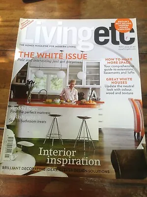 £3.99 • Buy Living Etc Magazine 2008-11 November 2008 The White Issue; Design