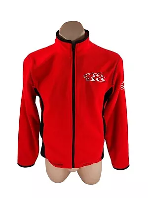 HRT Holden Racing Team Fleece Jacket Women's Size 10 Red Jumper Full Zip • $29.95