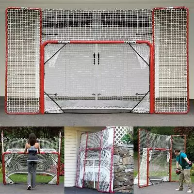 Hockey Training Goal Net Folding Regulation Size Portable With Backstop Durable • $229.99