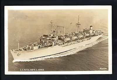 RPPC United States Naval Ship R. L. Howze A/S Boersig - PM 1953 • $2.50