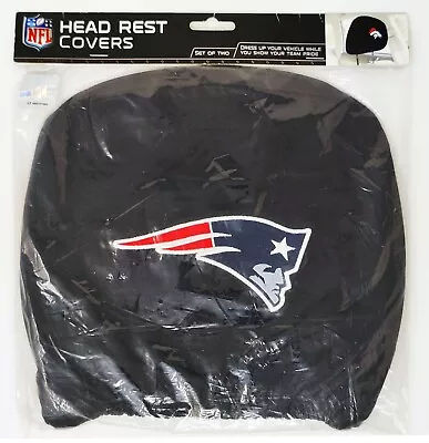 New England Patriots Logo Embroidered Headrest Covers -  NEW Sealed • $12.99