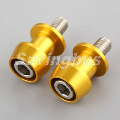 2x 10mm CNC Swingarm Spool Bobbins Stand Screws For Yamaha Royal Star 2006 2009 • £8.11